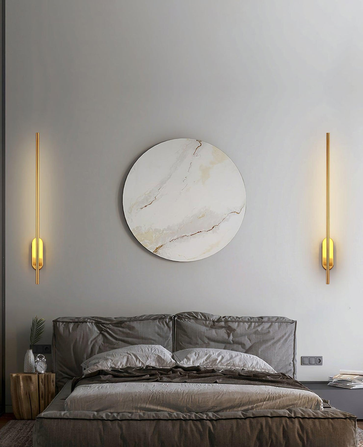Stick-Shaped Metal Wall Sconce, Dimmable LED