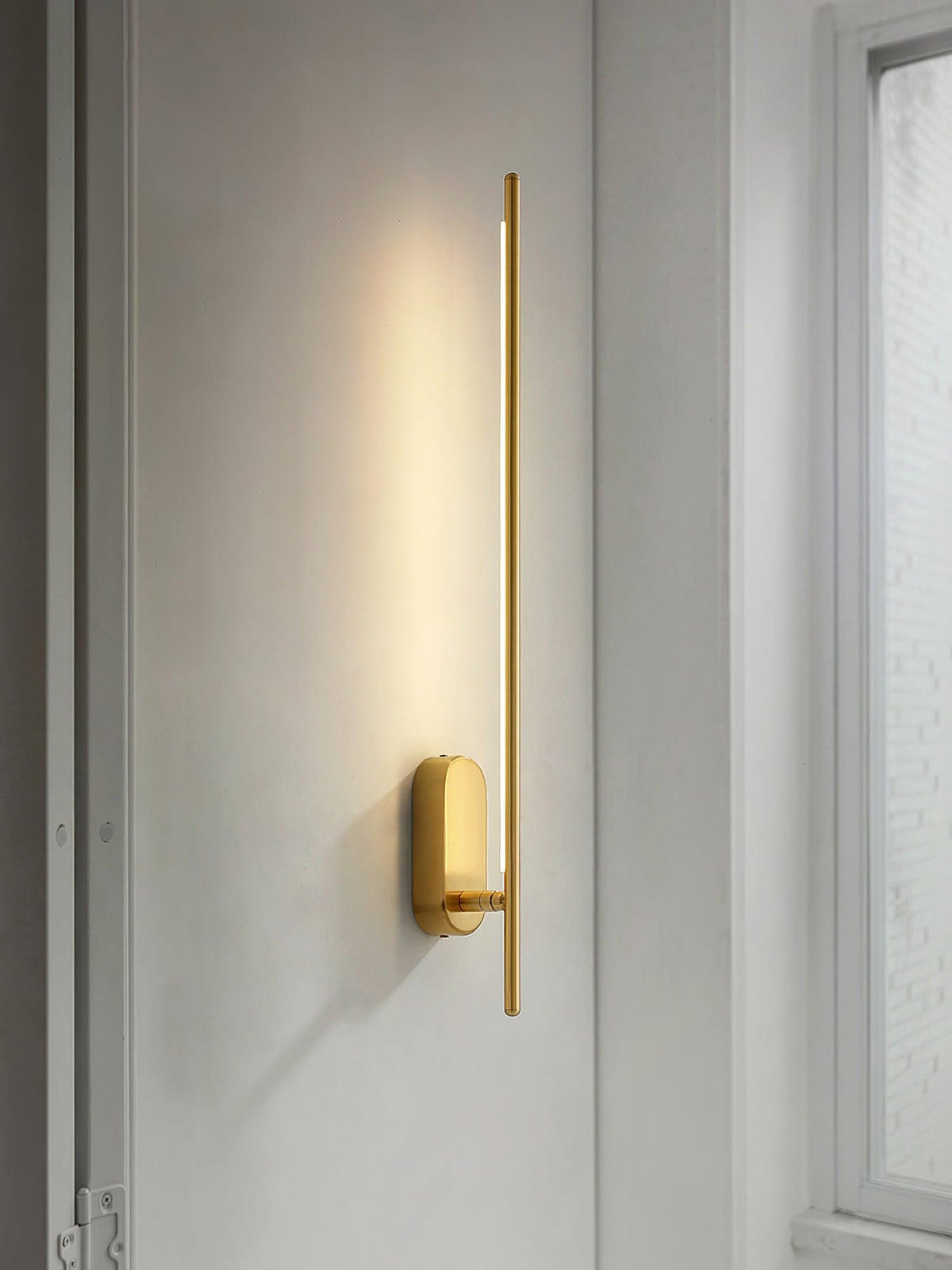 Stick-Shaped Metal Wall Sconce, Dimmable LED