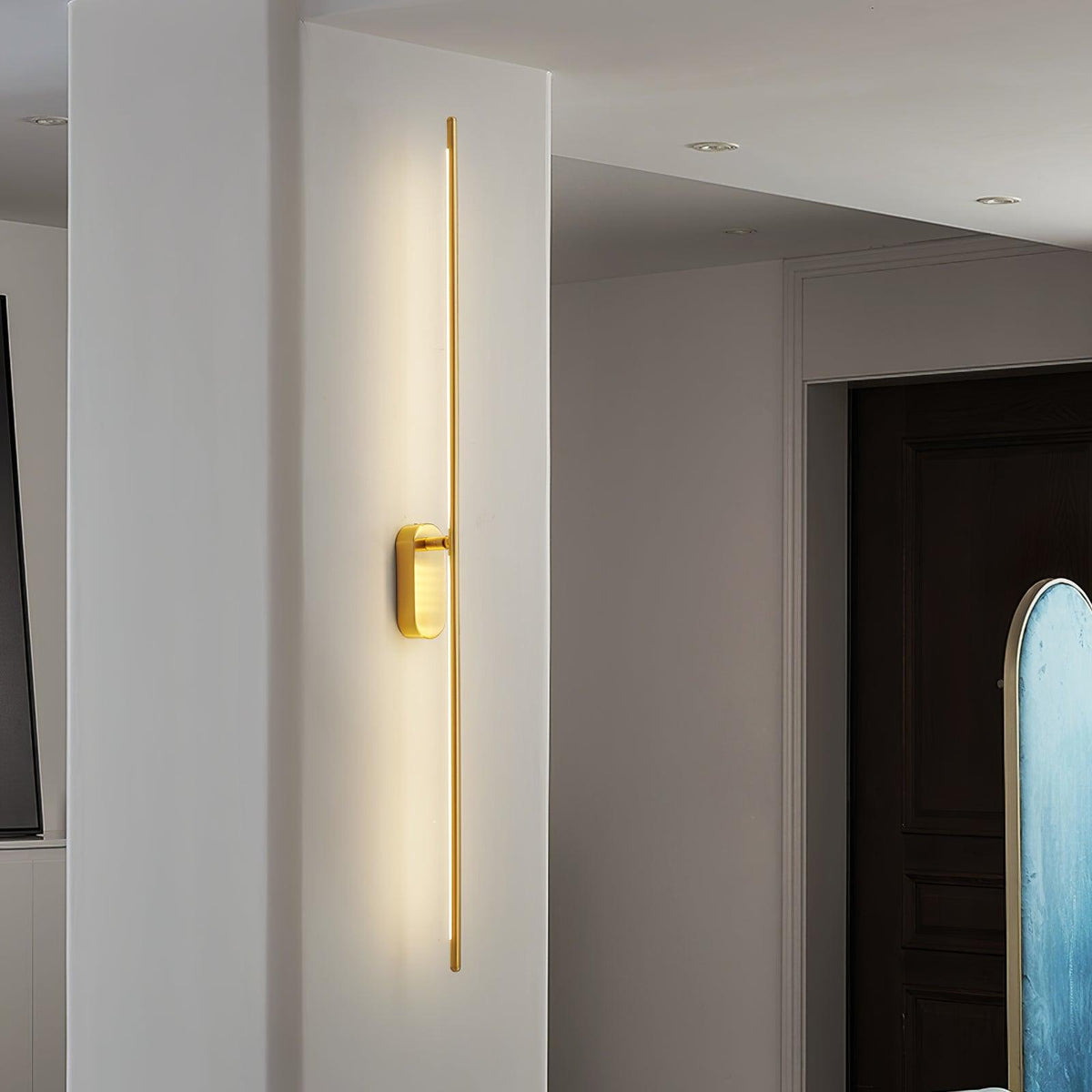 Stick-Shaped Metal Wall Sconce, Dimmable LED