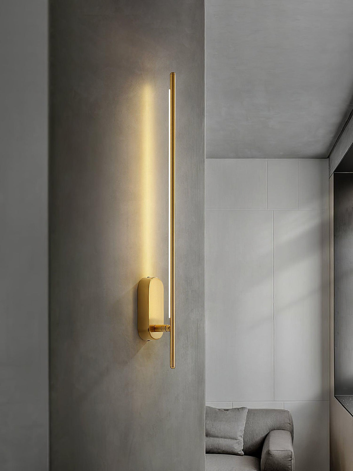 Stick-Shaped Metal Wall Sconce, Dimmable LED