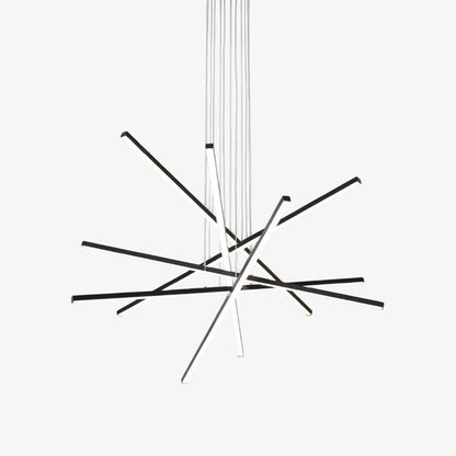 Strata Linear Chandelier - Modern Design with Dimmable LED Lights — front view