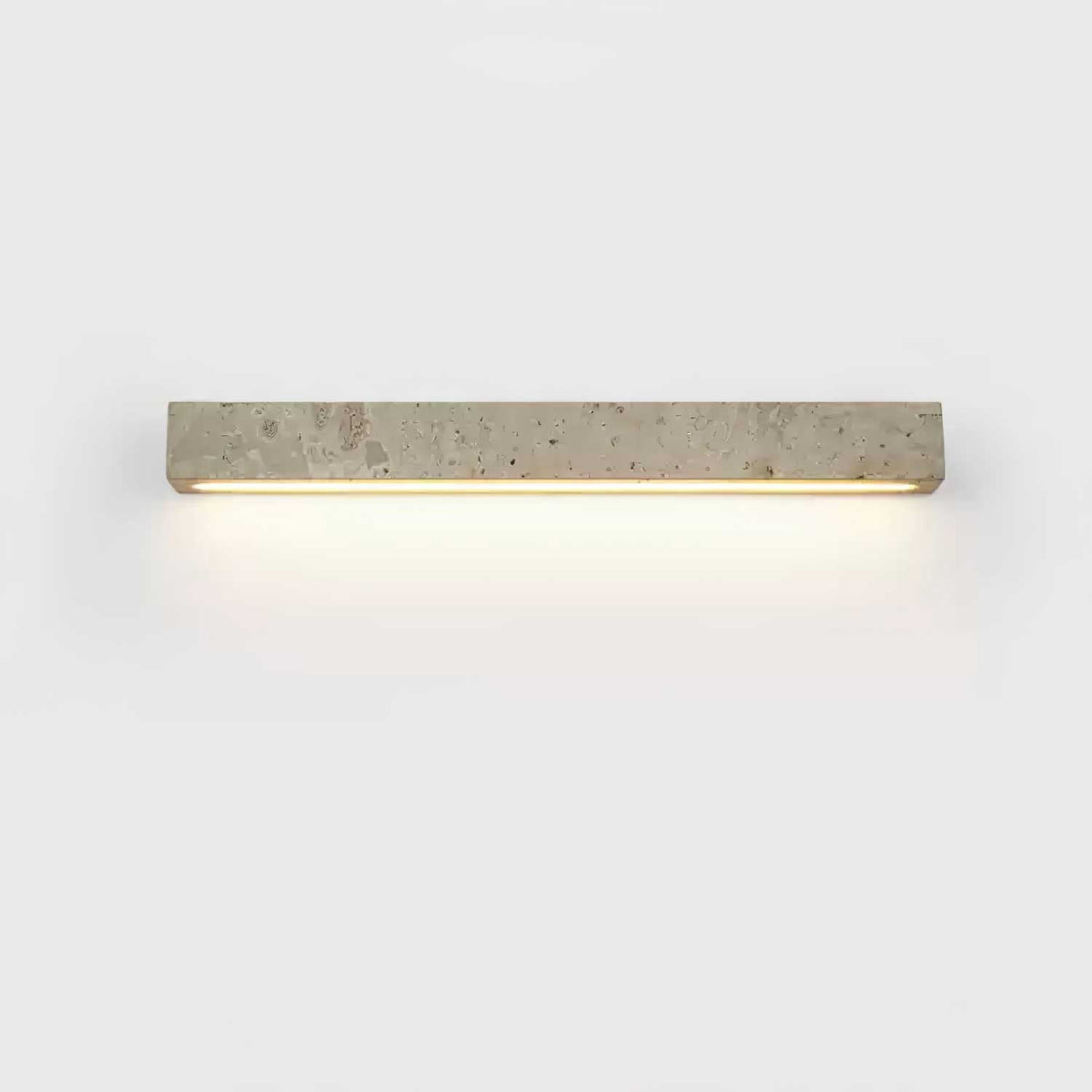 Travertine LED Wall Light with Adjustable Brightness — front view