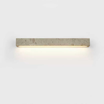 Travertine LED Wall Light with Adjustable Brightness — front view