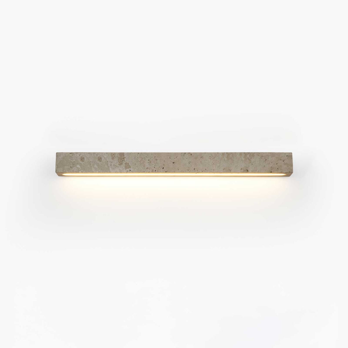 Travertine LED Wall Light with Adjustable Brightness — side view