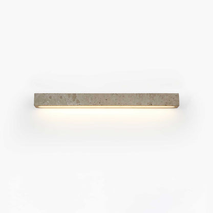 Travertine LED Wall Light with Adjustable Brightness — side view