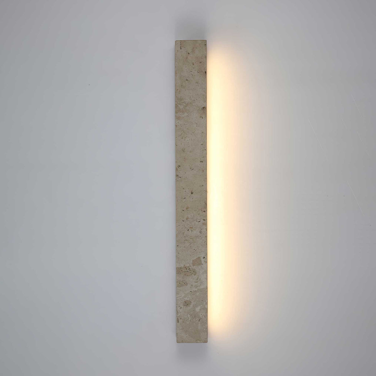 Travertine LED Wall Light with Adjustable Brightness — front view
