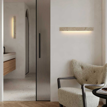 Travertine LED Wall Light with Adjustable Brightness