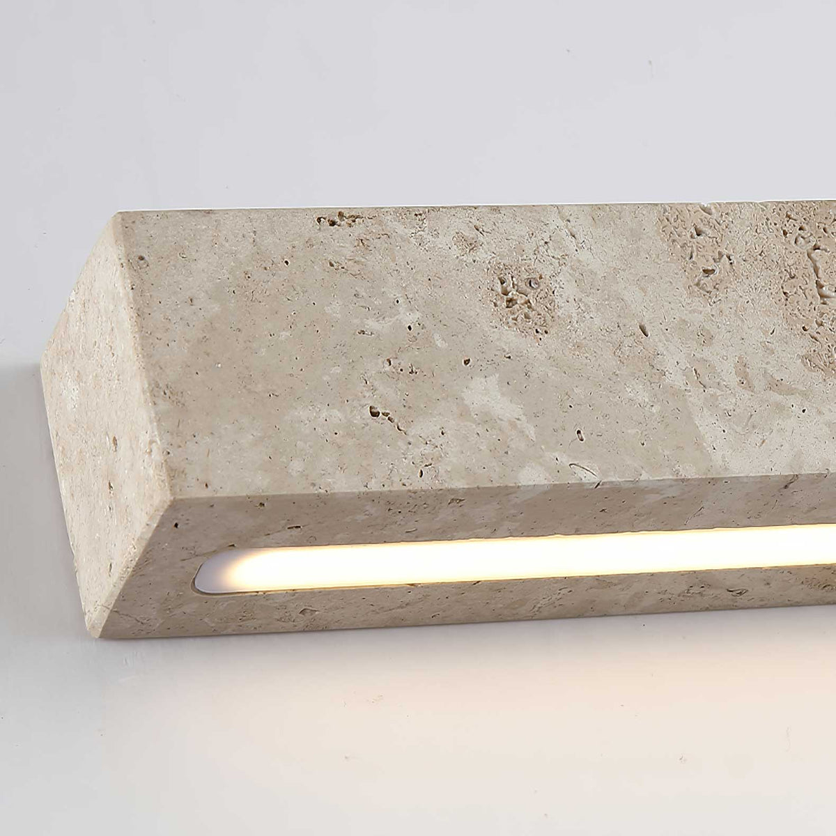 Travertine LED Wall Light with Adjustable Brightness