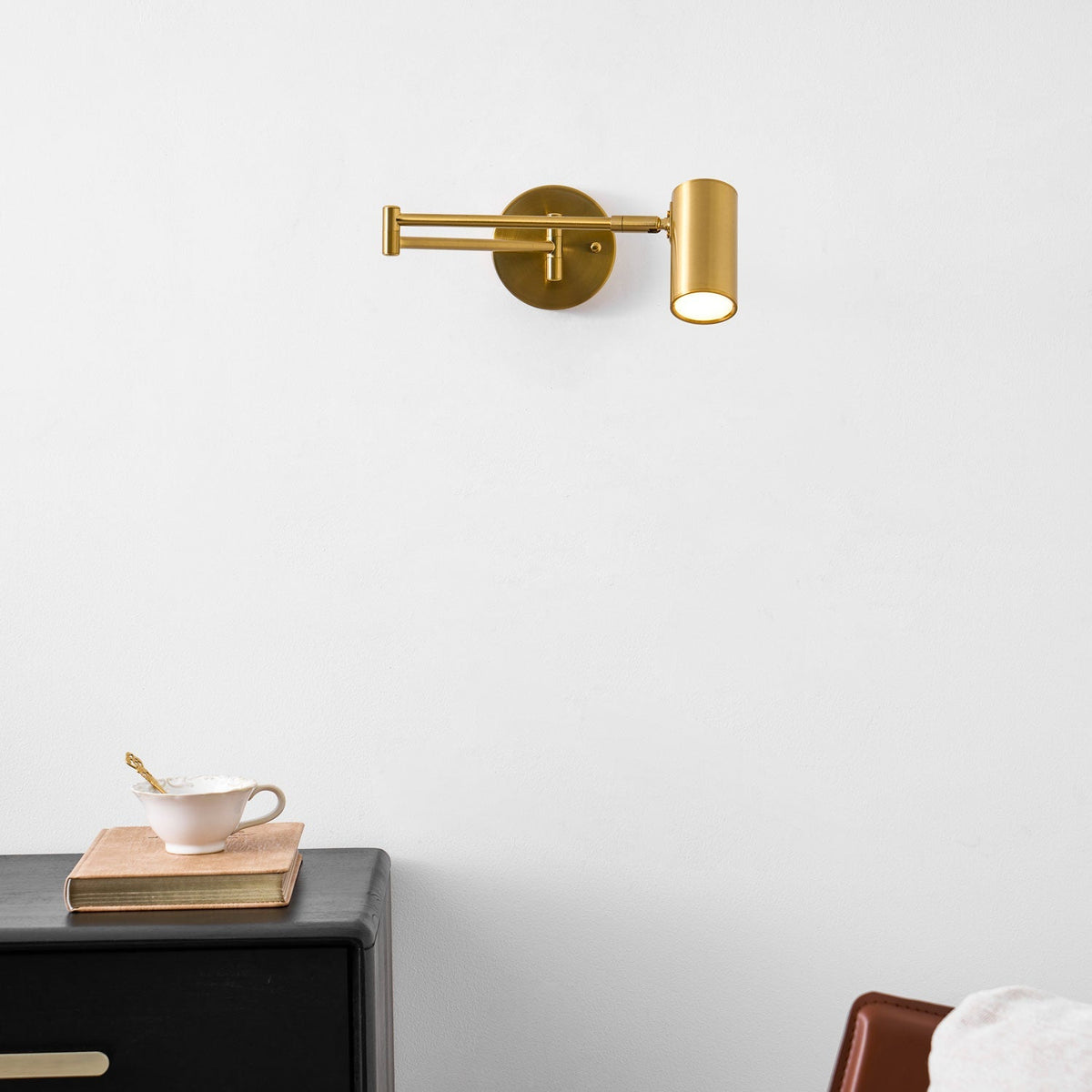 Swing Arm Wall Sconce with LED Light