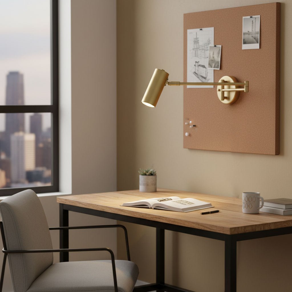 Swing Arm Wall Sconce with LED Light
