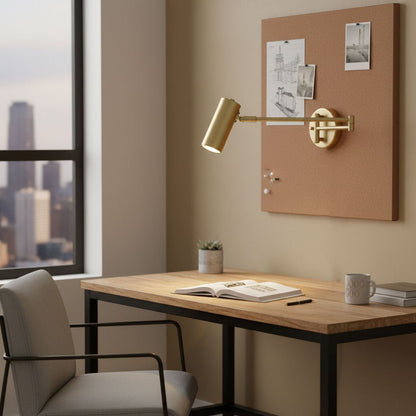 Swing Arm Wall Sconce with LED Light
