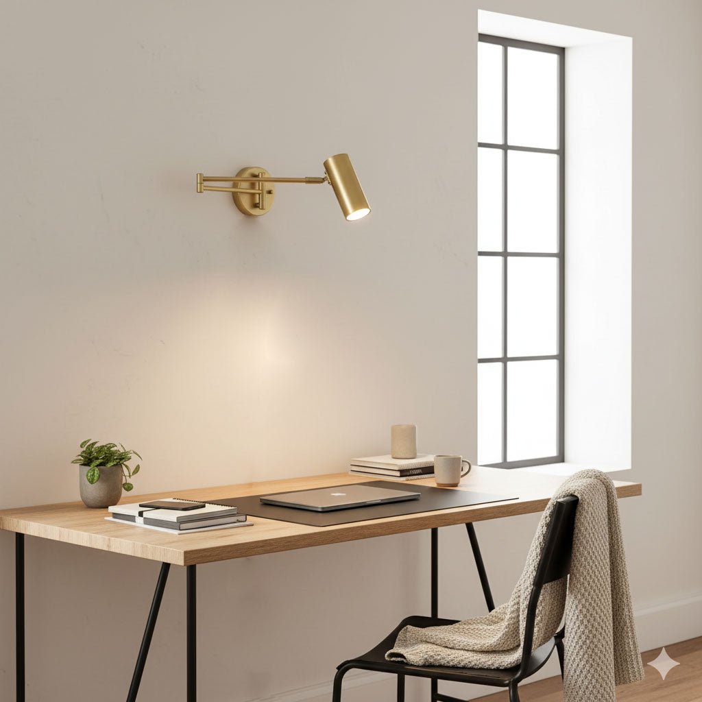 Swing Arm Wall Sconce with LED Light