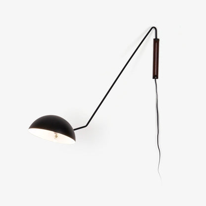Swing Dome Wall Light, Adjustable Angle — side view