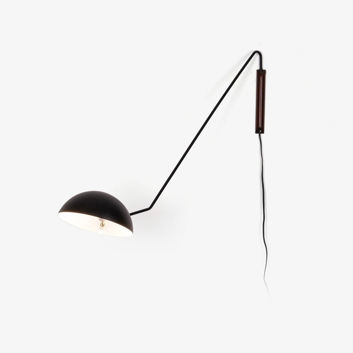 Swing Dome Wall Light, Adjustable Angle — front view