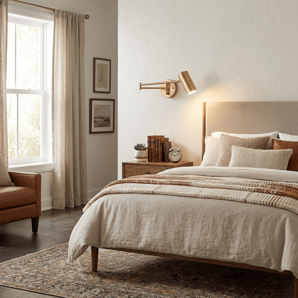 Swing Arm Wall Sconce with LED Light