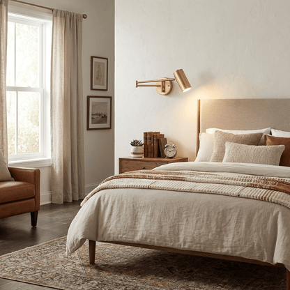 Swing Arm Wall Sconce with LED Light