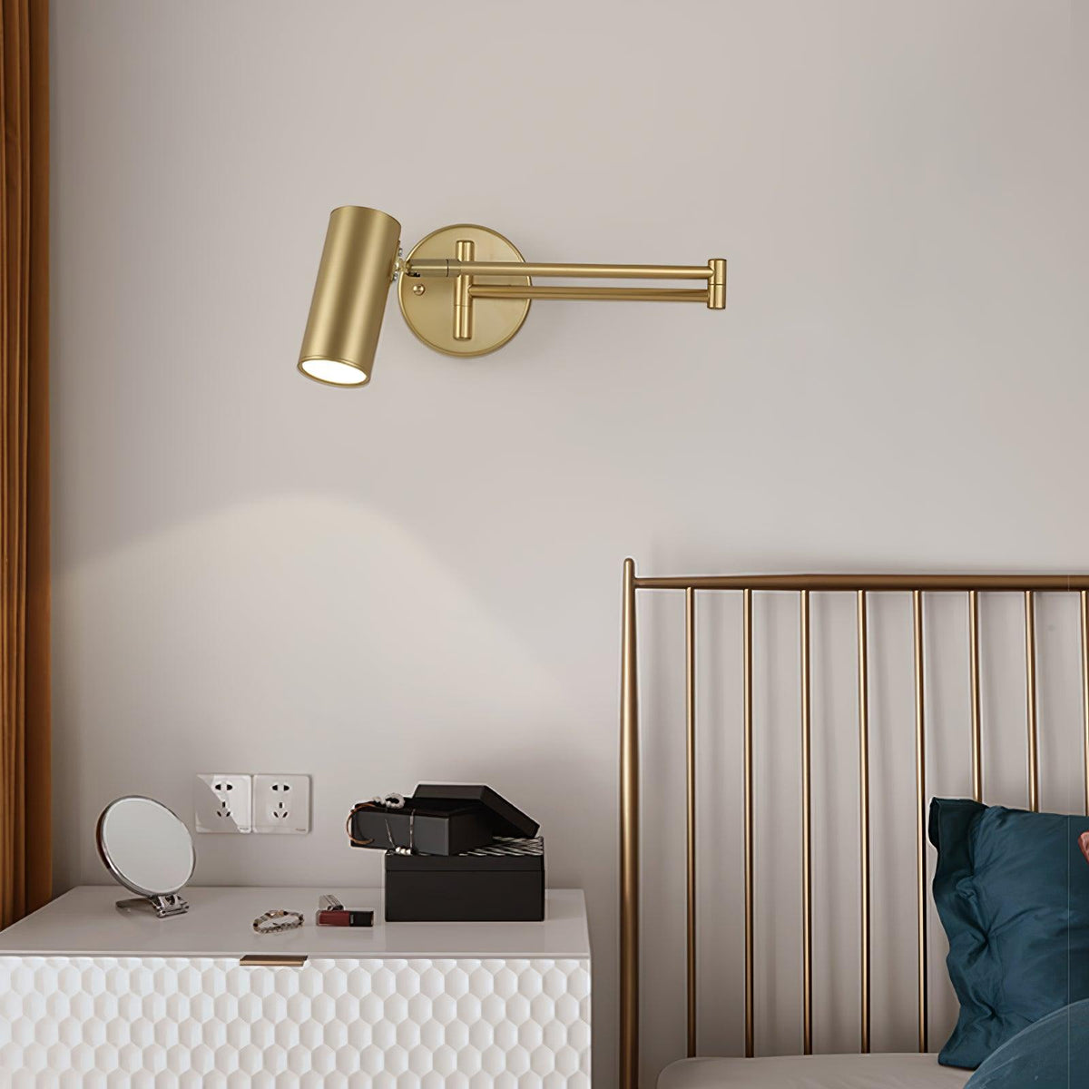 Swing Arm Wall Sconce with LED Light