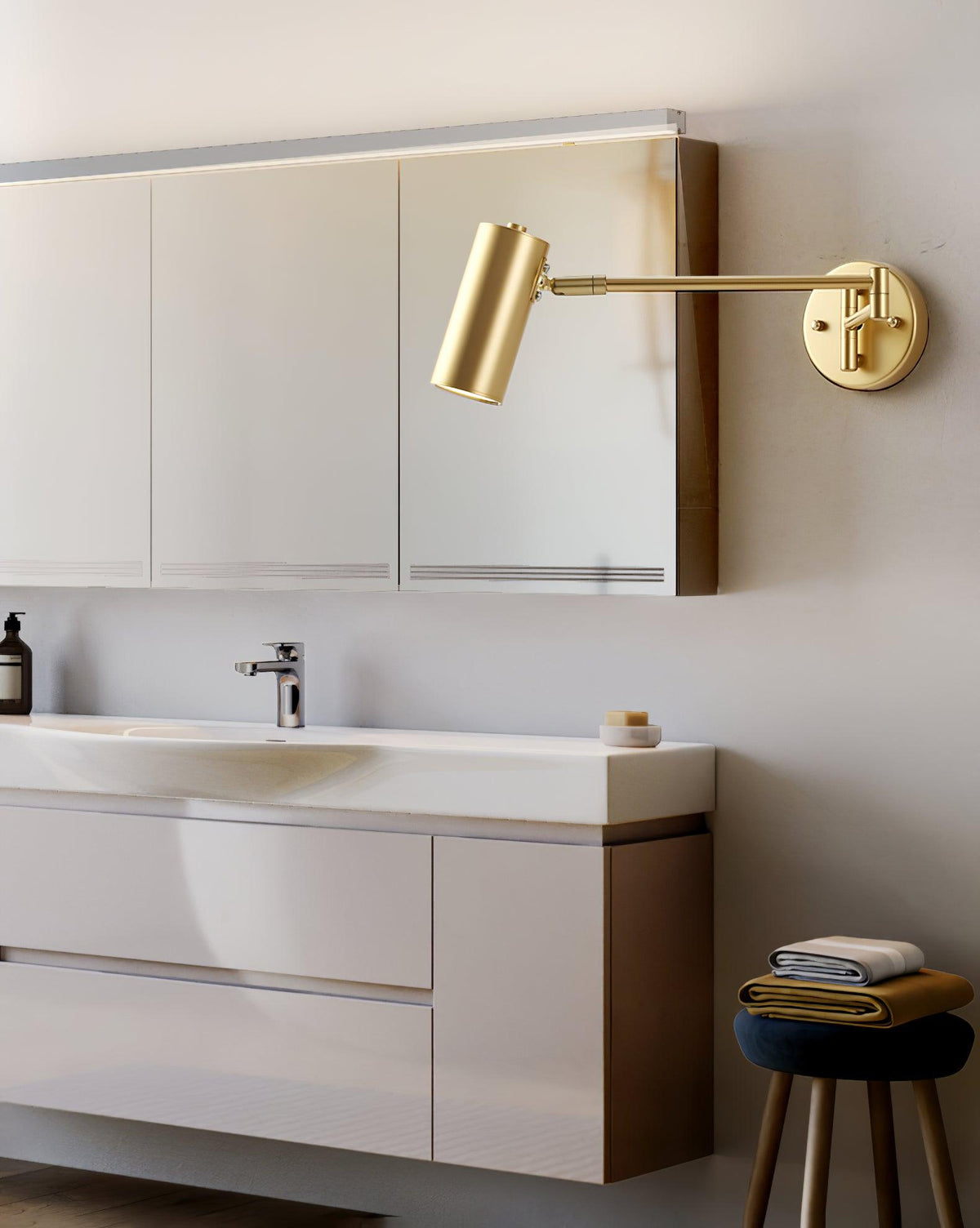 Swing Arm Wall Sconce with LED Light