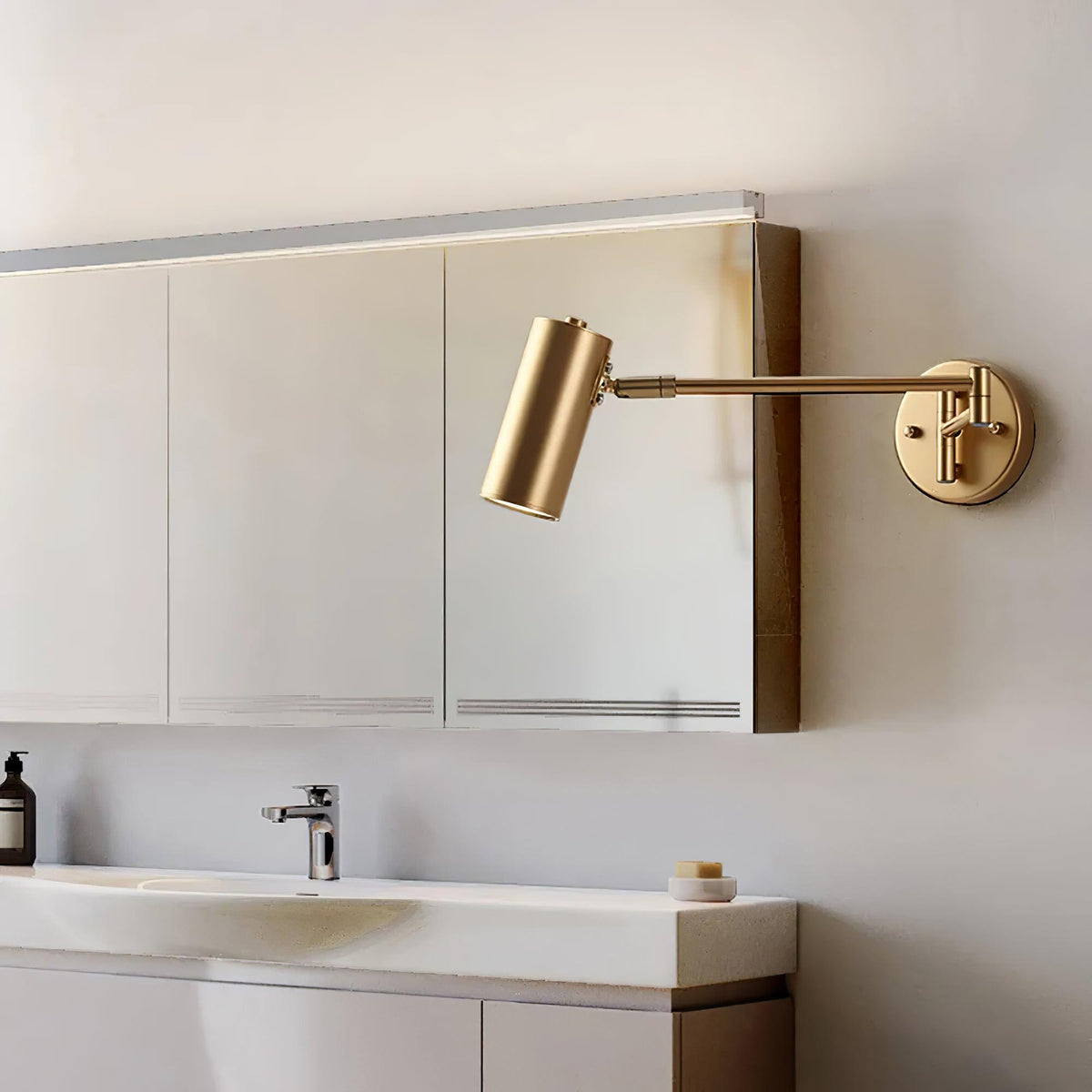 Swing Arm Wall Sconce with LED Light