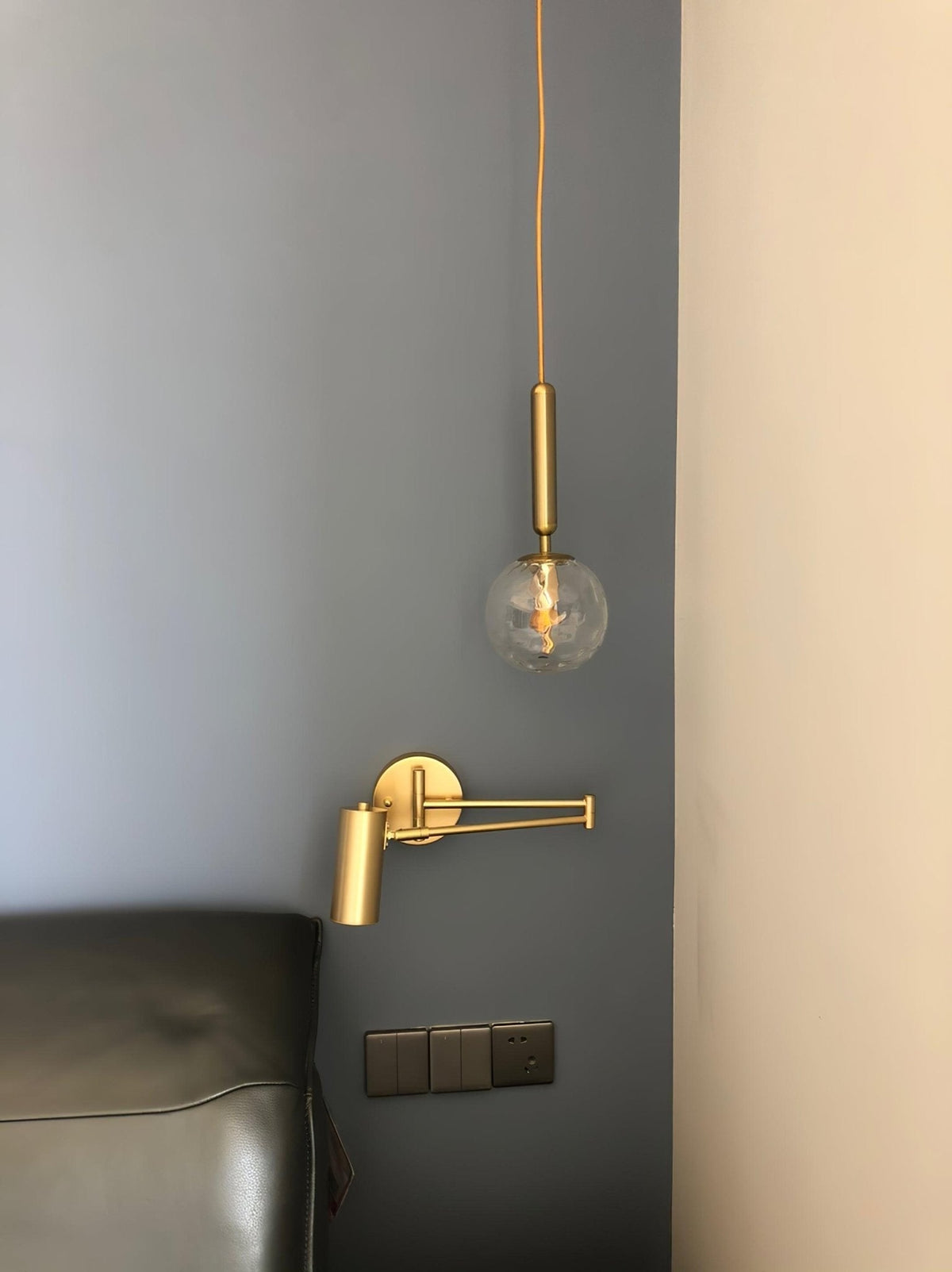 Swing Arm Wall Sconce with LED Light