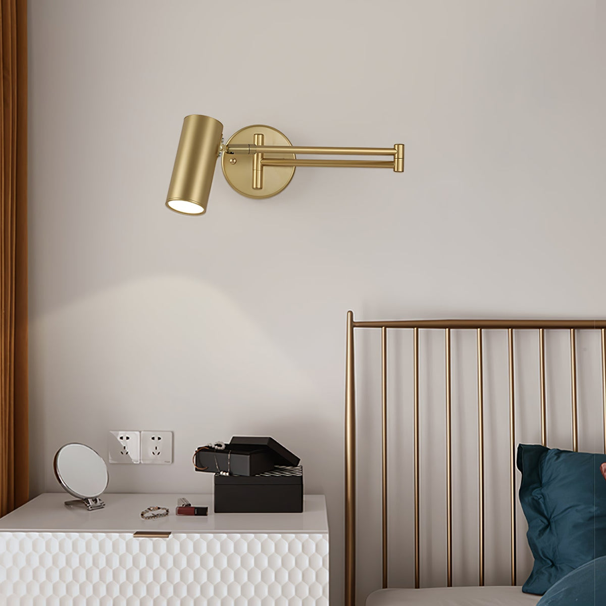 Swing Arm Wall Sconce with LED Light