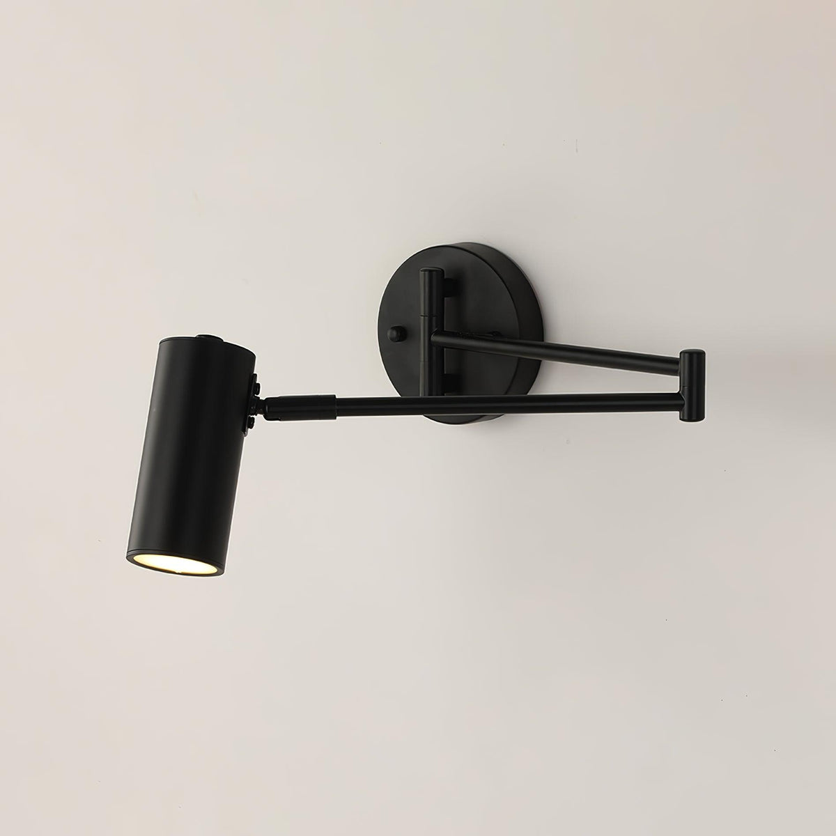 Swing Arm Wall Sconce with LED Light — side view
