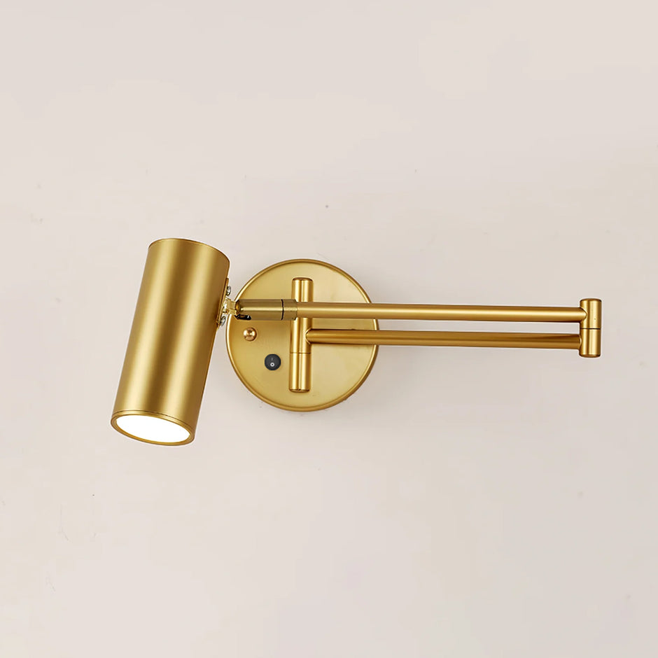 Swing Arm Wall Sconce with LED Light — detail view