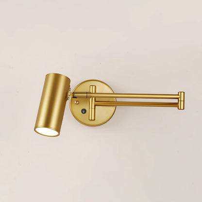 Swing Arm Wall Sconce with LED Light — detail view