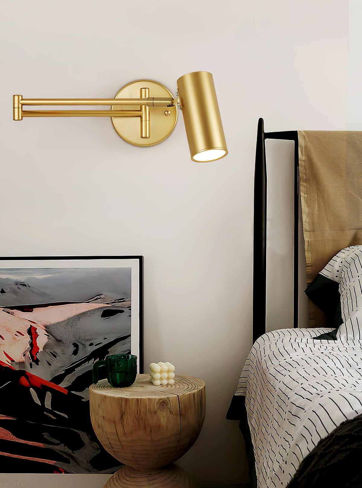 Swing Arm Wall Sconce with LED Light