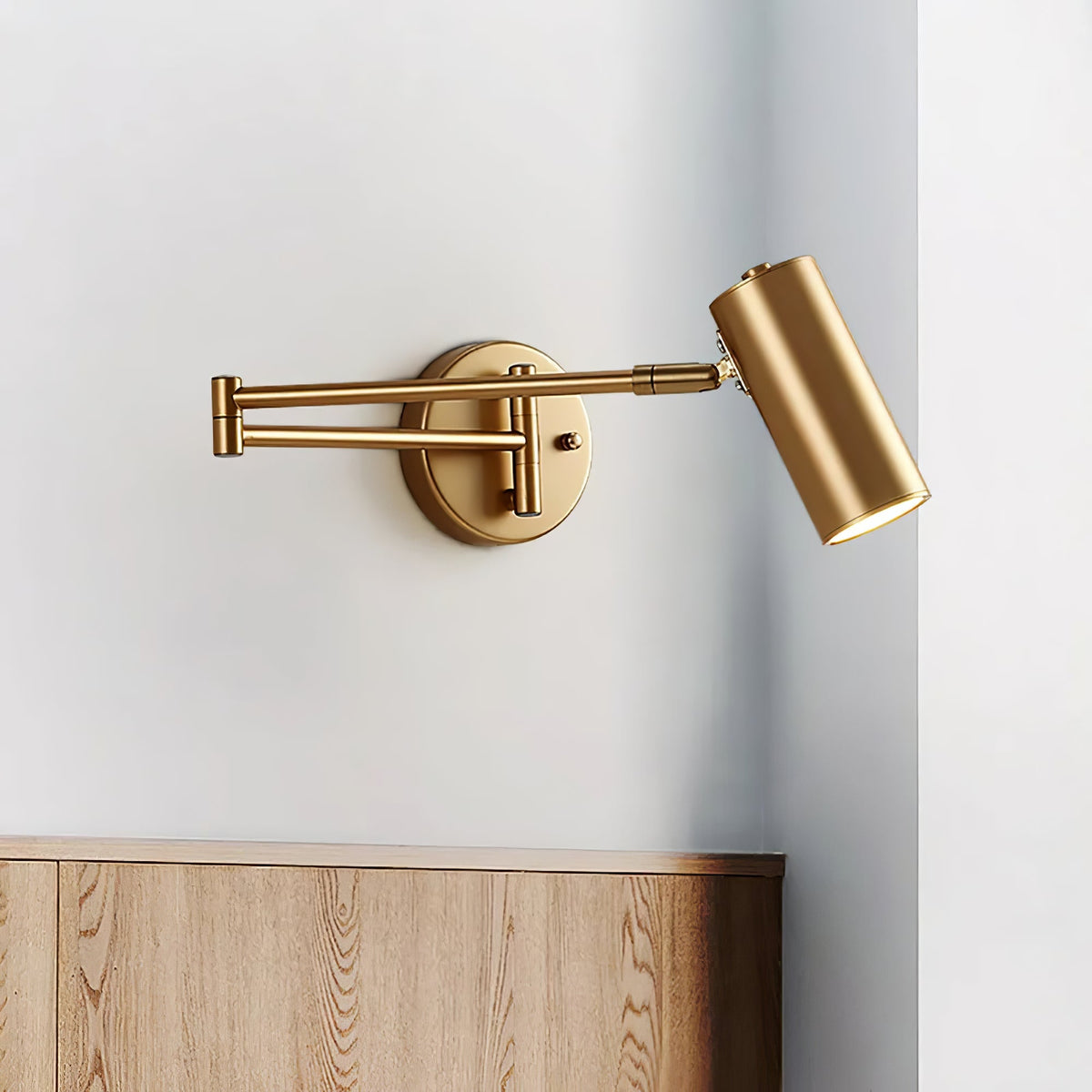 Swing Arm Wall Sconce with LED Light