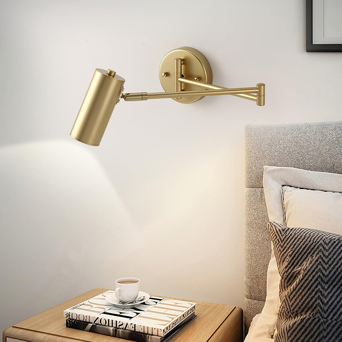Swing Arm Wall Sconce with LED Light