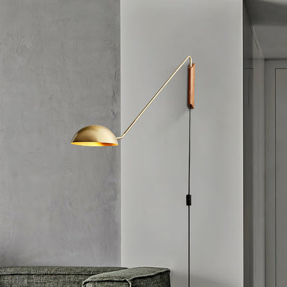 Swing Dome Wall Light, Adjustable Angle