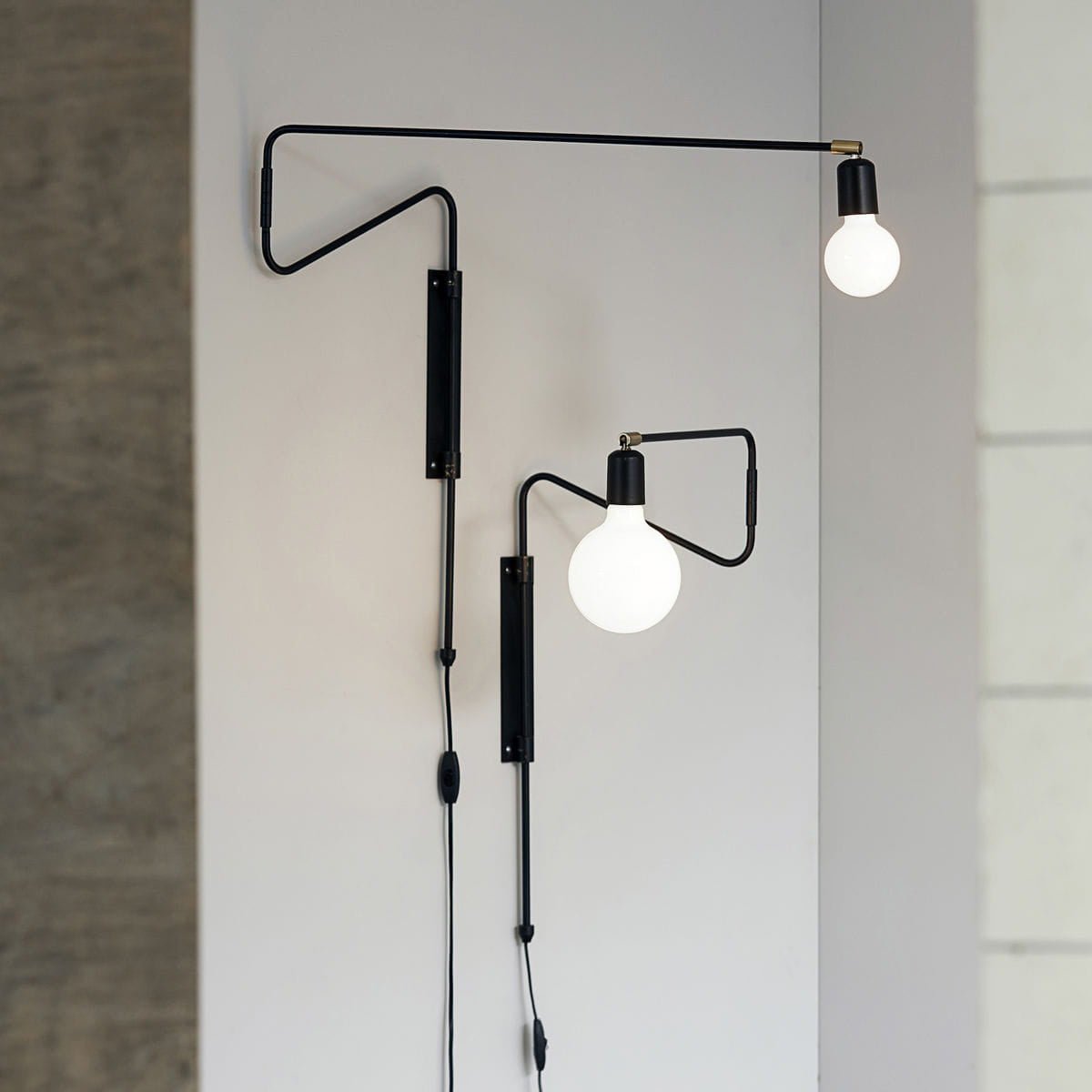 Swing Wall Lamp with LED Light — side view