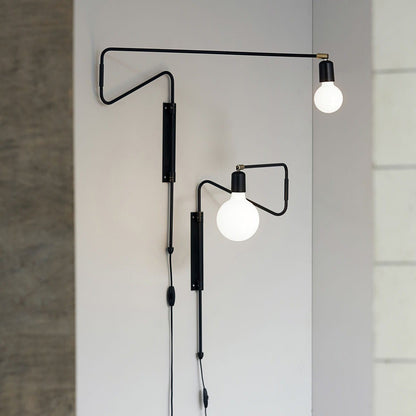 Swing Wall Lamp with LED Light — side view