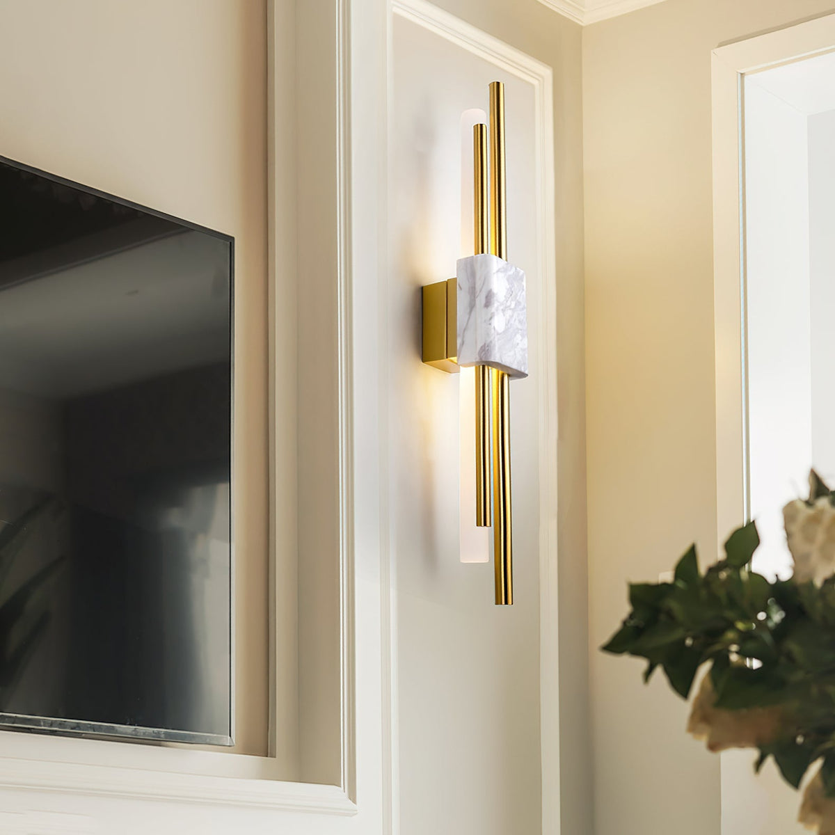 Marble Wall Light with Adjustable LED — alternate angle