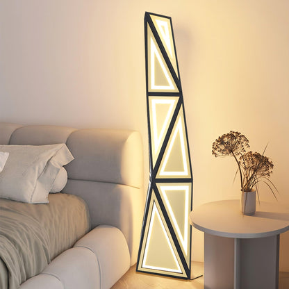 Tapered Cube Floor Lamp - Adjustable Brightness & Energy-Efficient LED — detail view