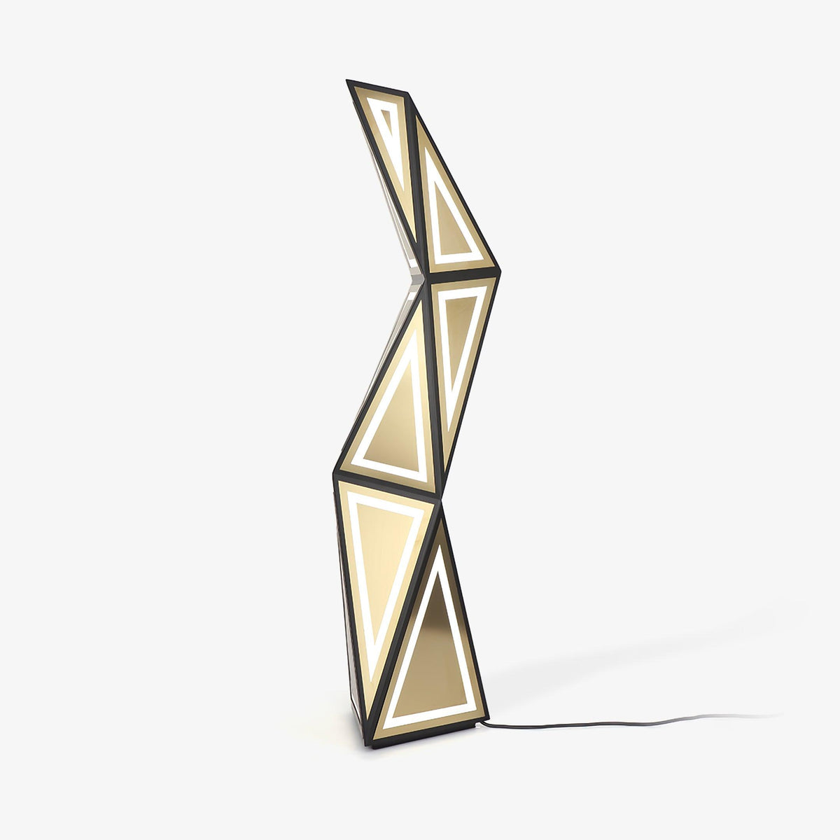 Tapered Cube Floor Lamp - Adjustable Brightness & Energy-Efficient LED — front view