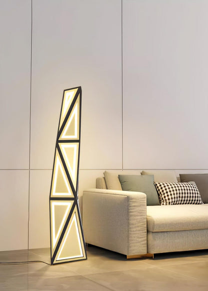 Tapered Cube Floor Lamp - Adjustable Brightness & Energy-Efficient LED — alternate angle