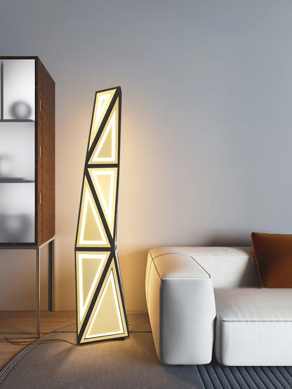 Tapered Cube Floor Lamp - Adjustable Brightness & Energy-Efficient LED — lifestyle view