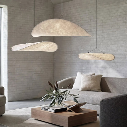 Layered Paper Pendant Lamp, Eco-Friendly & Dimmable — alternate angle