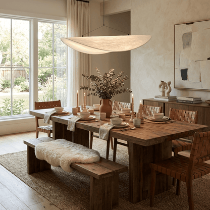 Silk Shade Pendant Light with Remote Dimming — detail view