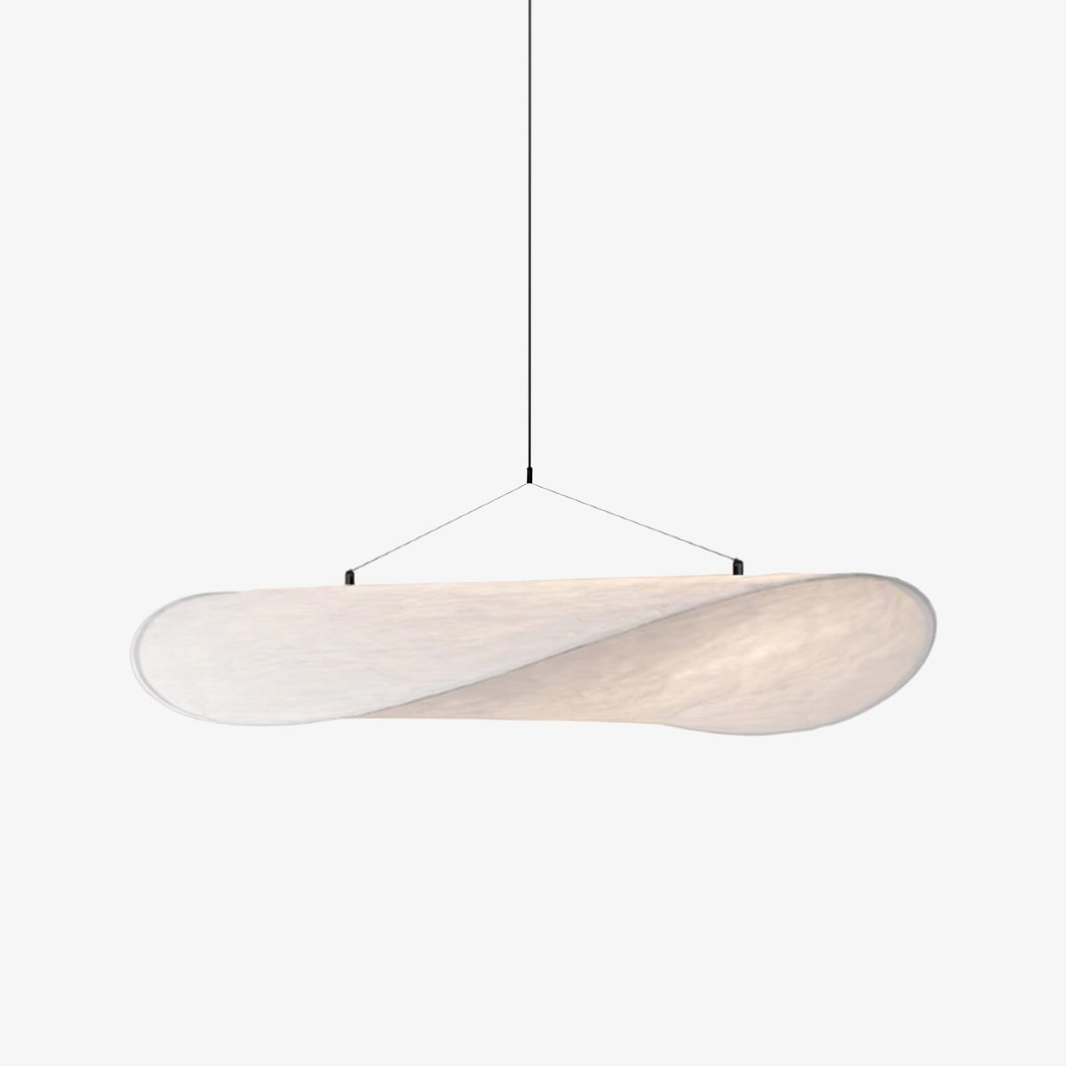 Silk Shade Pendant Light with Remote Dimming — front view