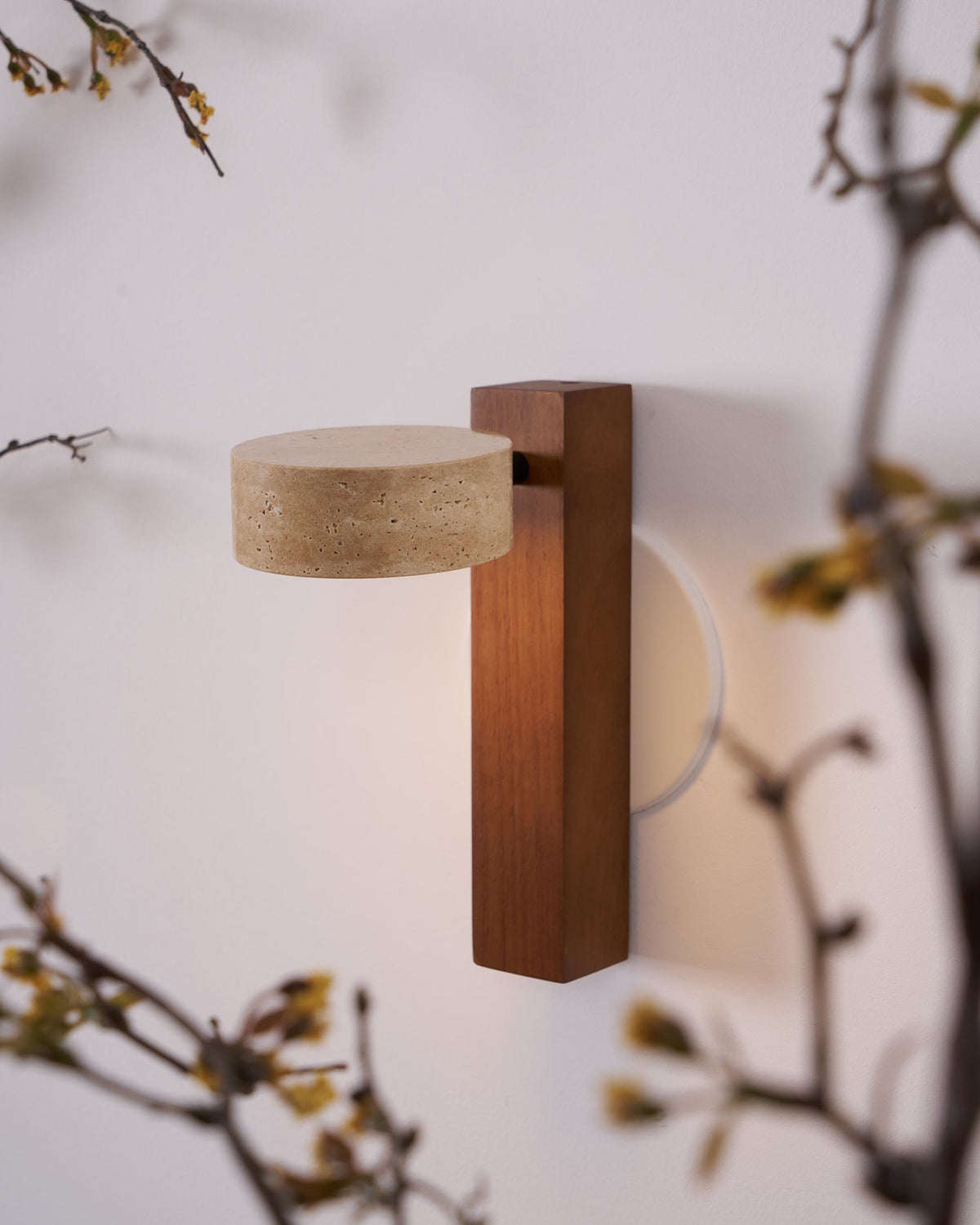 Travertine Beam Wall Lamp, Adjustable LED