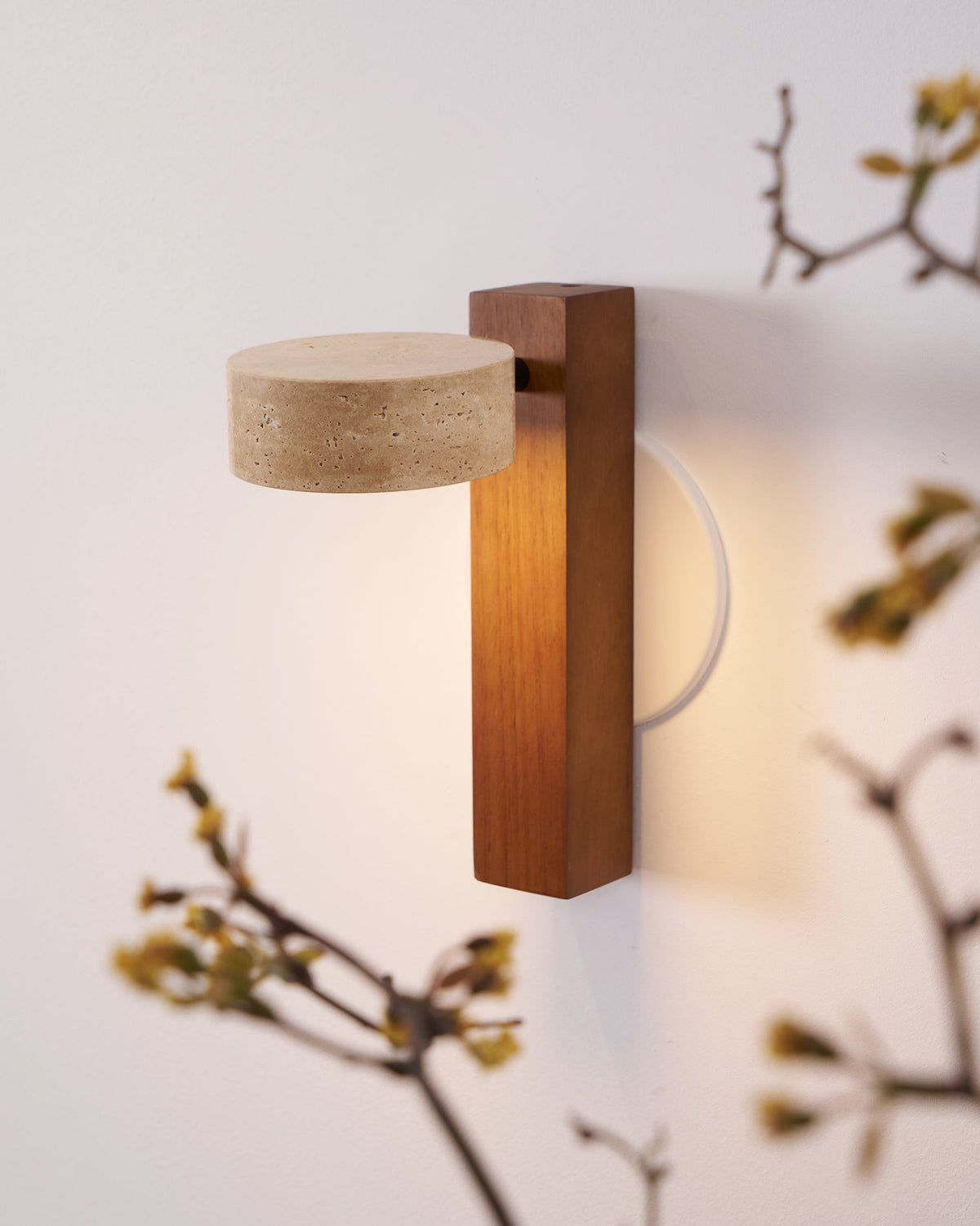 Travertine Beam Wall Lamp, Adjustable LED