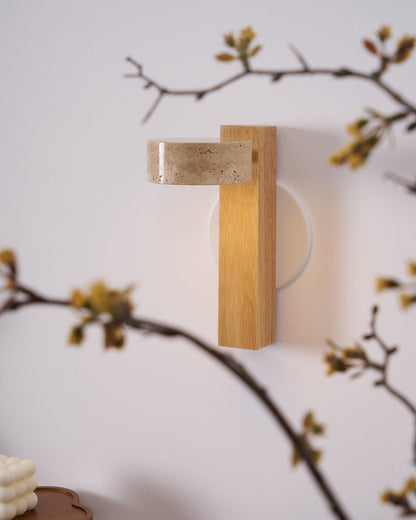 Travertine Beam Wall Lamp, Adjustable LED