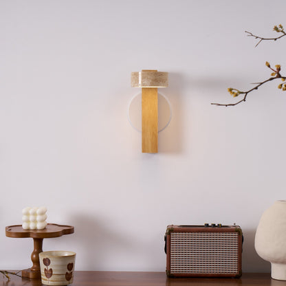 Travertine Beam Wall Lamp, Adjustable LED