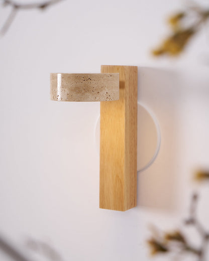 Travertine Beam Wall Lamp, Adjustable LED