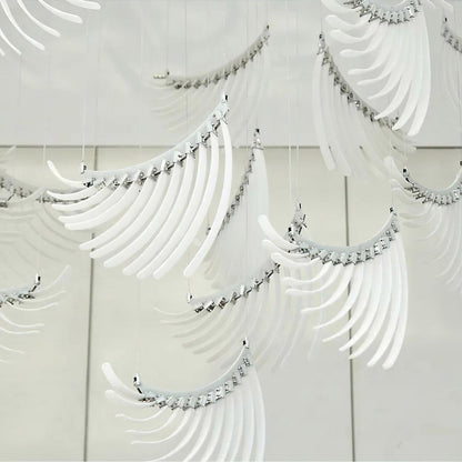 Tiered Palmette Chandelier with Crystal Accents