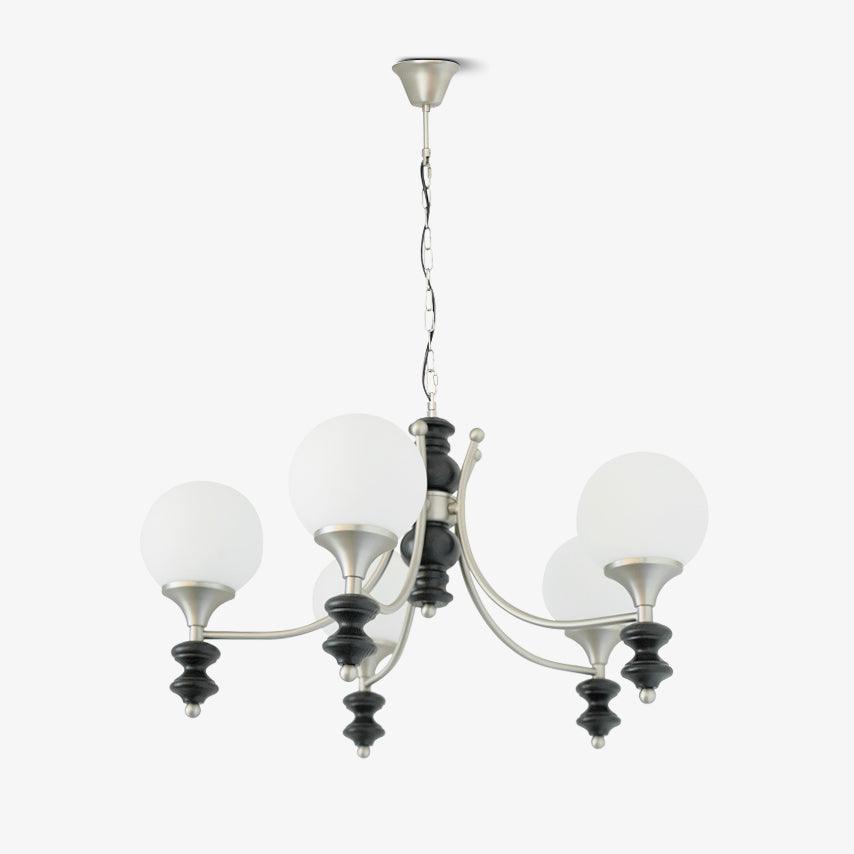 Wooden Chandelier with Adjustable Height — detail view