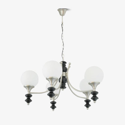 Wooden Chandelier with Adjustable Height — detail view